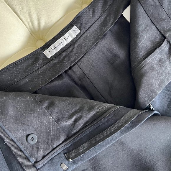 Montaigne SKORT WITH CD BUTTON Black Wool and Silk size 6 - Picture 7 of 9